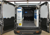 01_Doblò Fiat pour électricien avec tiroirs métalliques, tiroirs transparents, accessoires Syncro System