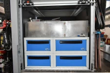 02_Détail structure avec tiroirs pour camion plateau pour service des eaux intégré