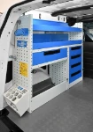 02_Rayonnage pour Kangoo, aménagement complet pour chauffagiste par Syncro System