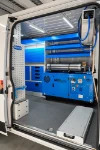 04_Chariot porte groupe électrogène sur paroi séparation cabine Fiat Ducato L2 H2 pour maintenance machines