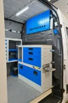 Cassettiera con portamorsa a sfilare per Mercedes Sprinter