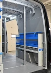 Scaffalatura con cassetti trasparenti e accessori per Mercedes Sprinter