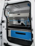 Aménagement Dacia Dokker vu de la porte latérale