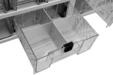 Bac transparent double ouvert