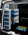 Bacs de rangement pour équipement antenniste dans le coffre de rangement du Connect
