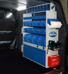 Bacs de rangement pour fourgon aménagé pour systèmes de climatisation