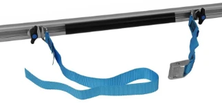 Barre aluminium avec sangles et profil en caoutchouc souple