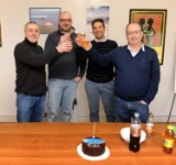 Brindisi des personnels Syncro et Korpar s.p. pour les 10 ans de Syncro System en Slovénie