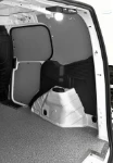 Côté droit espace de chargement Courier avec protections internes