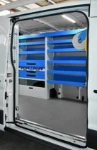 Détail rayonnage sur Transit