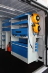 Flanc droit armoire à étagères sur Ducato pour chaudières et poêles