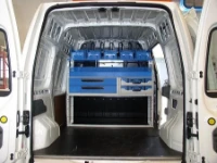 Rivestimento interno in legno e lamiera e portatutto per Jumpy