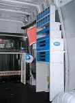 Cassettiera Syncro Ultra nel NV250 vista dal portellone laterale