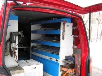 Fourgon Transporter aménagé pour forgeron par Syncro