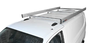 Galerie avec ridelles et profil Supersilent sur le Ford Custom