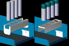 Insertion châssis dans l’étagère de rayonnage Syncro pour fourgons