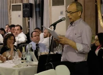 Le président Luca Comunello pendant le diner