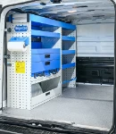 Paroi de gauche du Trafic avec tiroirs et rayonnages Syncro
