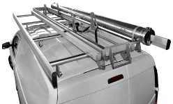 Porte-échelles basculant pour Dacia Dokker avec porte-tubes