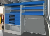 Rayonnage avec montage désaxé dans Ducato