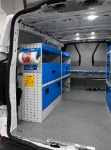 Rayonnage du Transporter avec tablettes, compartiments et tiroirs