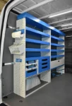 Rayonnages et blocs tiroirs pour Sprinter côté gauche