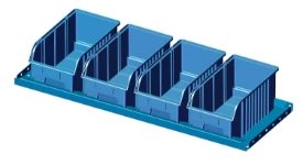 22_Châssis façonné avec quatre conteneurs de 36 cm