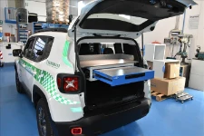 Tiroir avec kit écritoire ouvert sur Panda pour police municipale