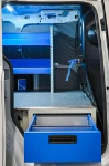 Tiroir latéral sous-plancher et rail avec sangle sur le Courier