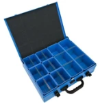 Valise métallique avec casiers en plastique de 10 cm vide