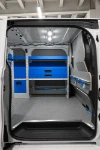 Volkswagen Transporter avec sangles, tiroirs et revêtement de cloison