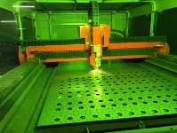 Vue interne machine laser