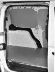 Vue latérale des revêtements intérieurs du Caddy