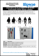 Crochets en plastique et en acier-plastique pour trous carrés Crochets en plastique et en acier-plastique pour trous carrés