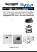 Système de ventilation éolien rotatif pour le toit du fourgon Système de ventilation éolien rotatif pour le toit du fourgon