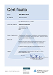 Certification UNI EN ISO 9001